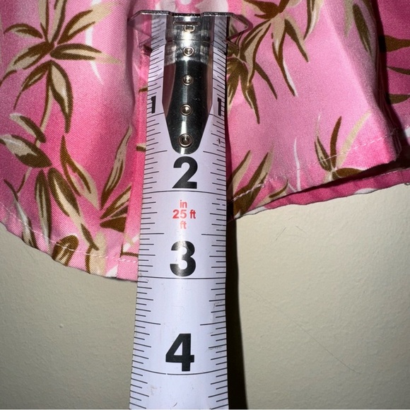 Women’s DKR & Co Swimwear Y2K Camo Floral Pink and Tan Tie Swim Shorts Size: L - Picture 16 of 16